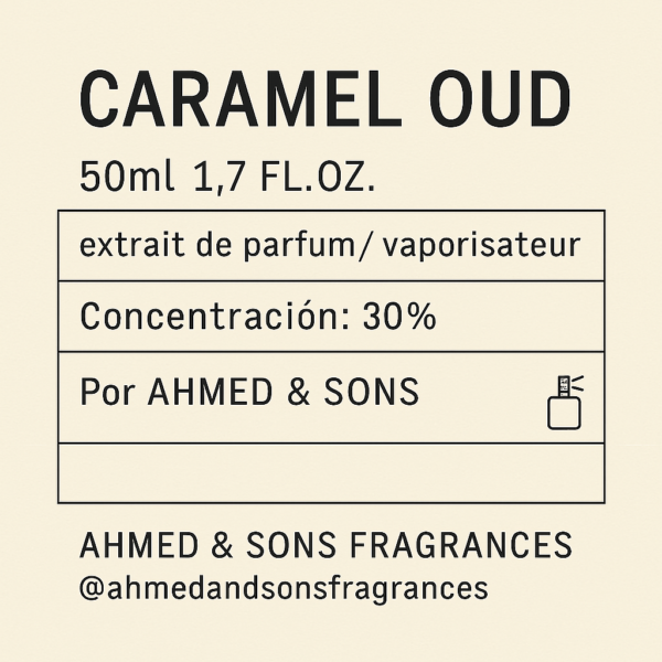 A&S* CARAMEL OUD PERFUME FOR MEN & WOMEN|SWEET AND MILD GRAGRANCE|50 ML EAU DE PARFUM SPRAY
